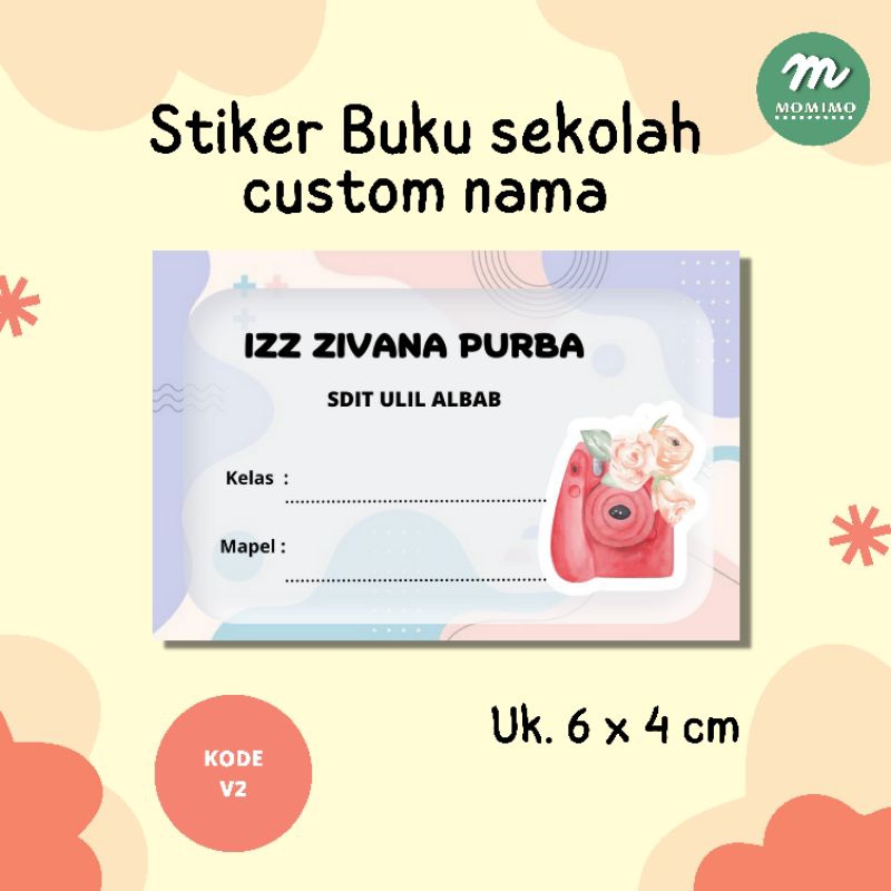 

STIKER LABEL CUSTOM NAMA SAMPUL BUKU COVER BUKU SEKOLAH