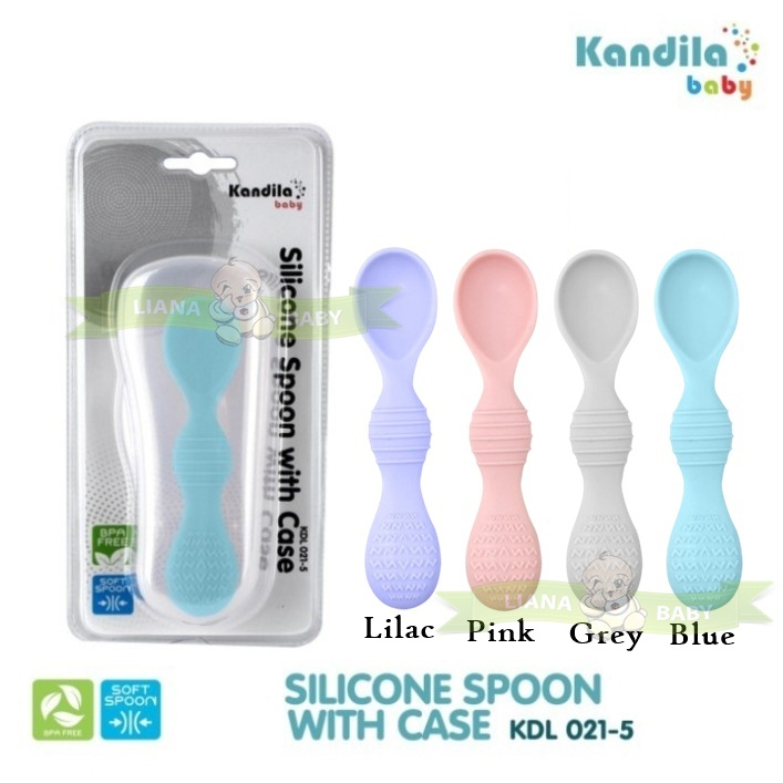 MAK349 KANDILA BABY SILICONE SOUP SPOON WITH CASE KDL021-5