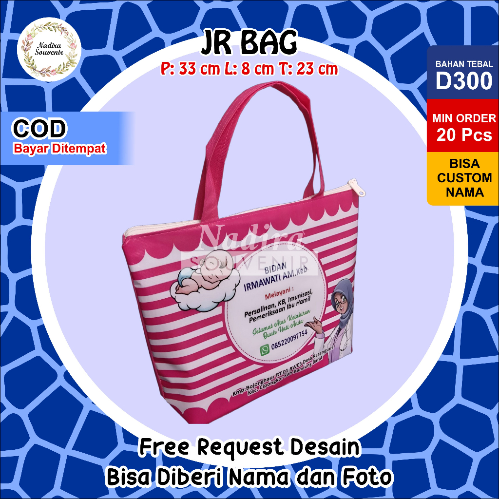 TAS SOUVENIR PERSALINAN JR BAG BIDAN TAS PERSALINAN BIDAN TAS BIDAN TAS KLINIK TAS PUSKESMAS TAS PER