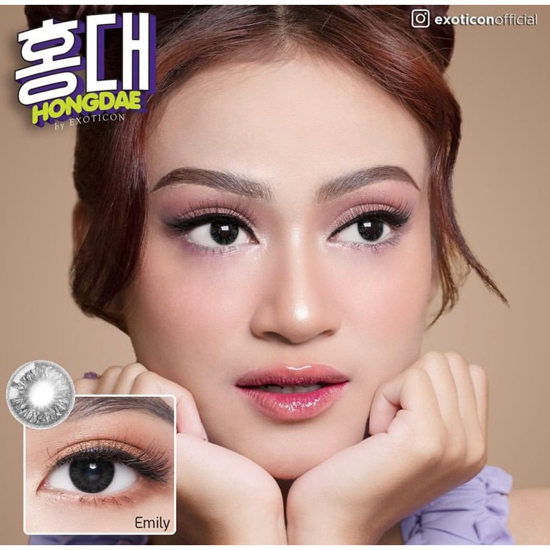 Softlens Hongdae by Exoticon | Ready Normal &amp; Minus | Diameter 14.2mm | Free Lenscase