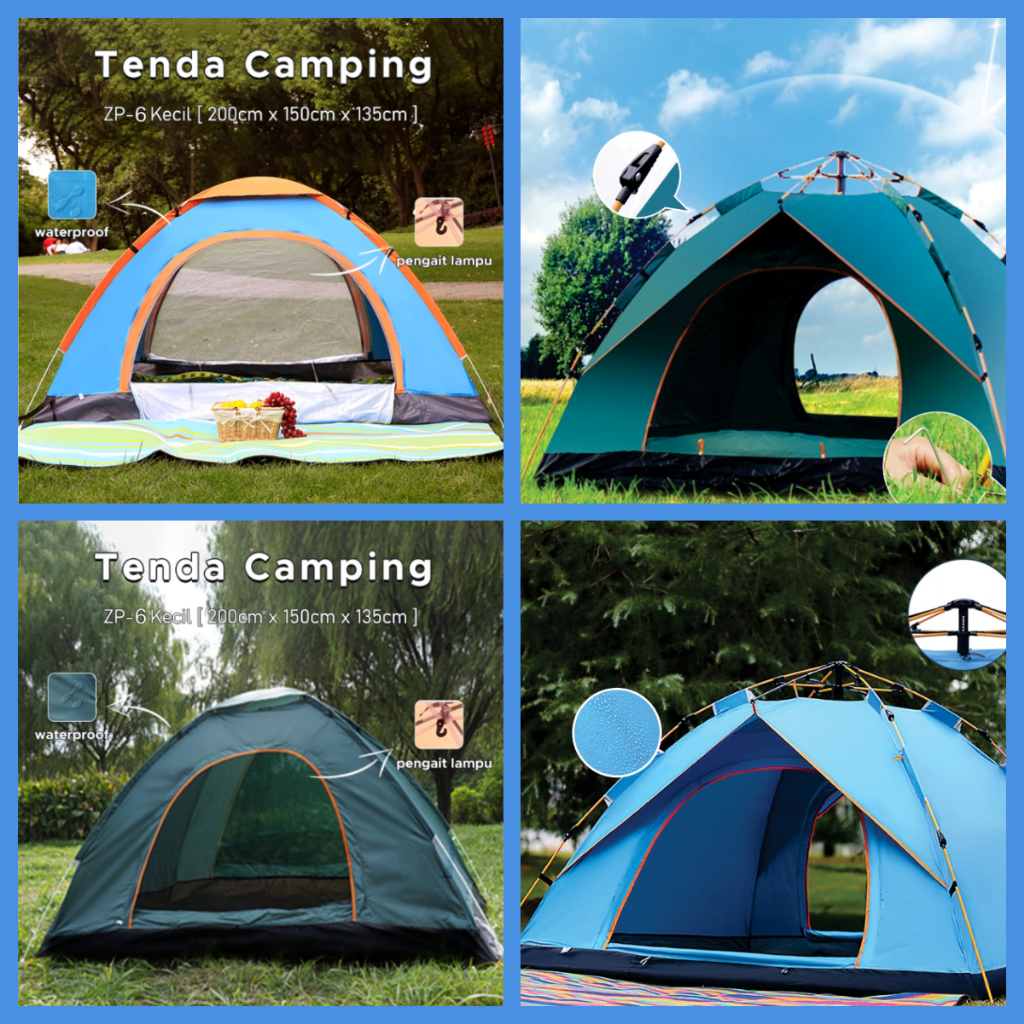 Tenda Camping Aktivitas Outdoor Serbaguna ZP-6 dan ZP-8 - Worlddekor