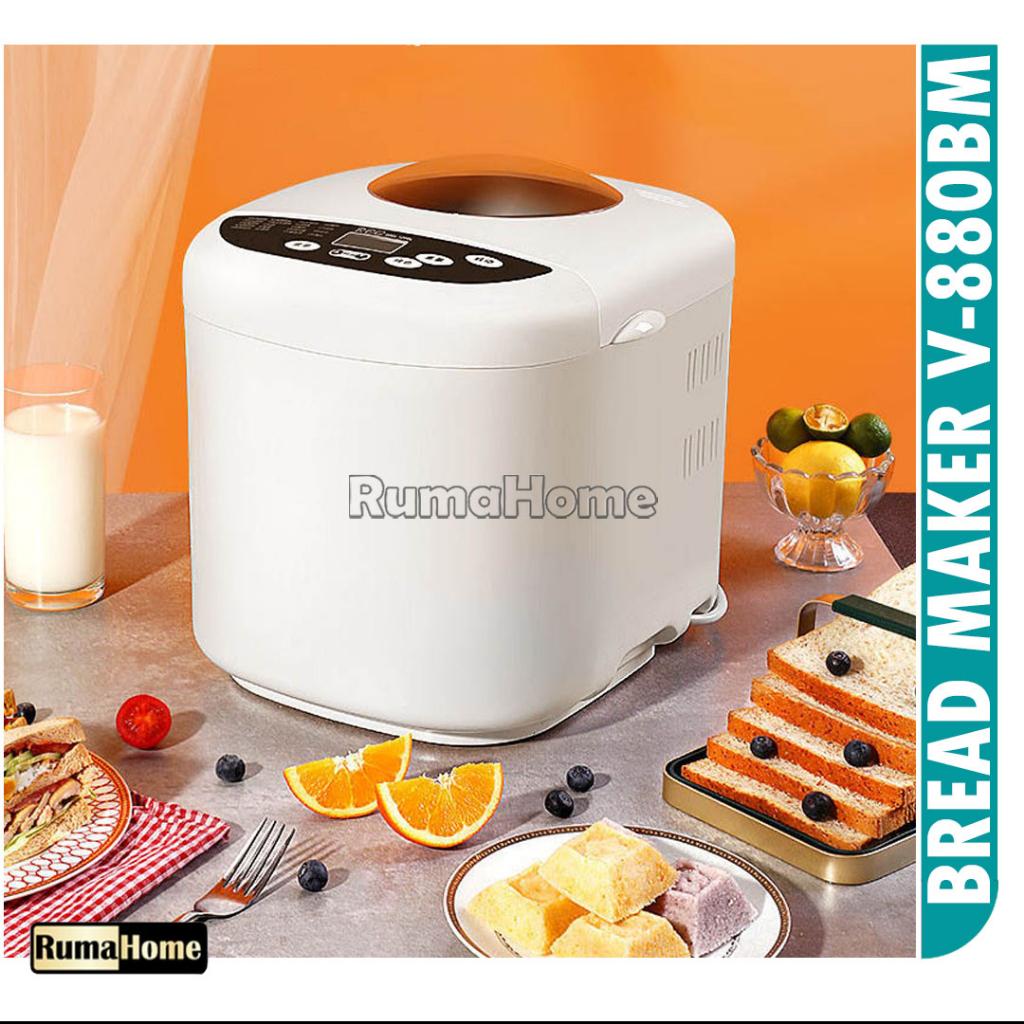 Alat Pembuat Roti Sekali sentuh V-880BM Bread Maker Multifungsi garansi 24 bulan.