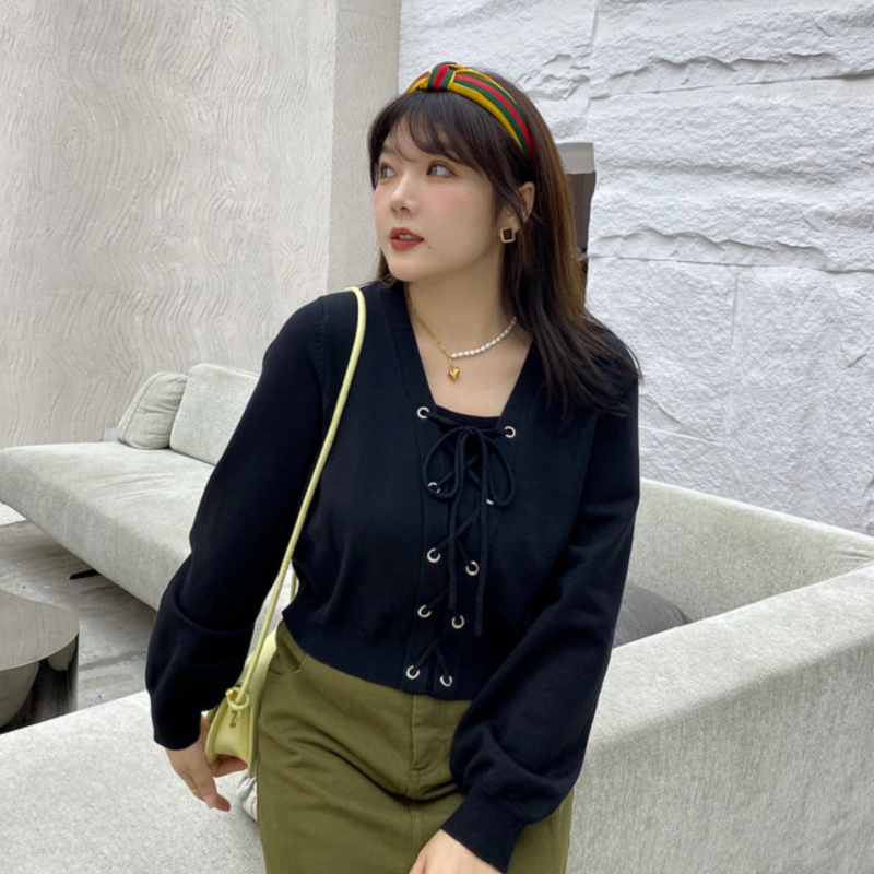 MOOGU ♡ Oversize sweater rajut bandeau korea atasan wanita big size