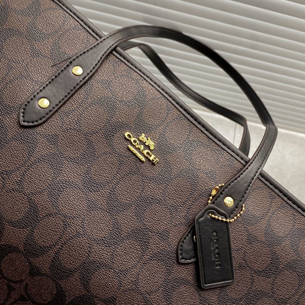 Coach F58292 58292  City Zip Tote In Signature Canvas Tas Wanita Tote Bag