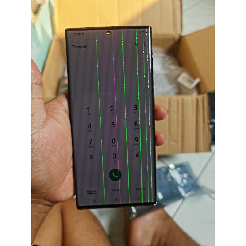 lcd samsung note 20 ultra minus line