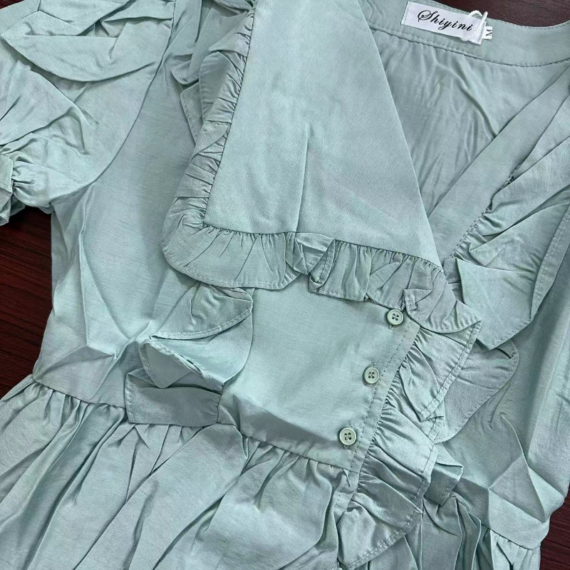 MOOGU ♡ Kemeja korea blouse kerah tidak beraturan atasan wanita