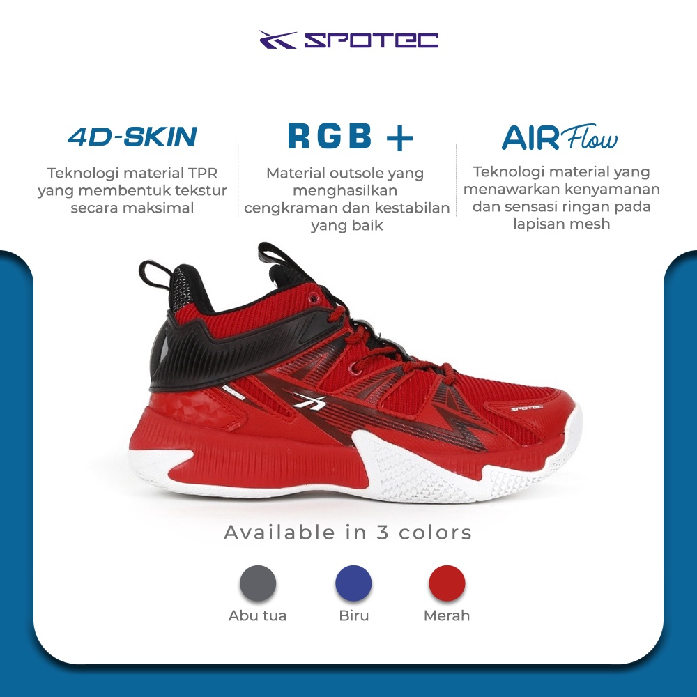 Spotec Sepatu Basket Ball High Score 40-44