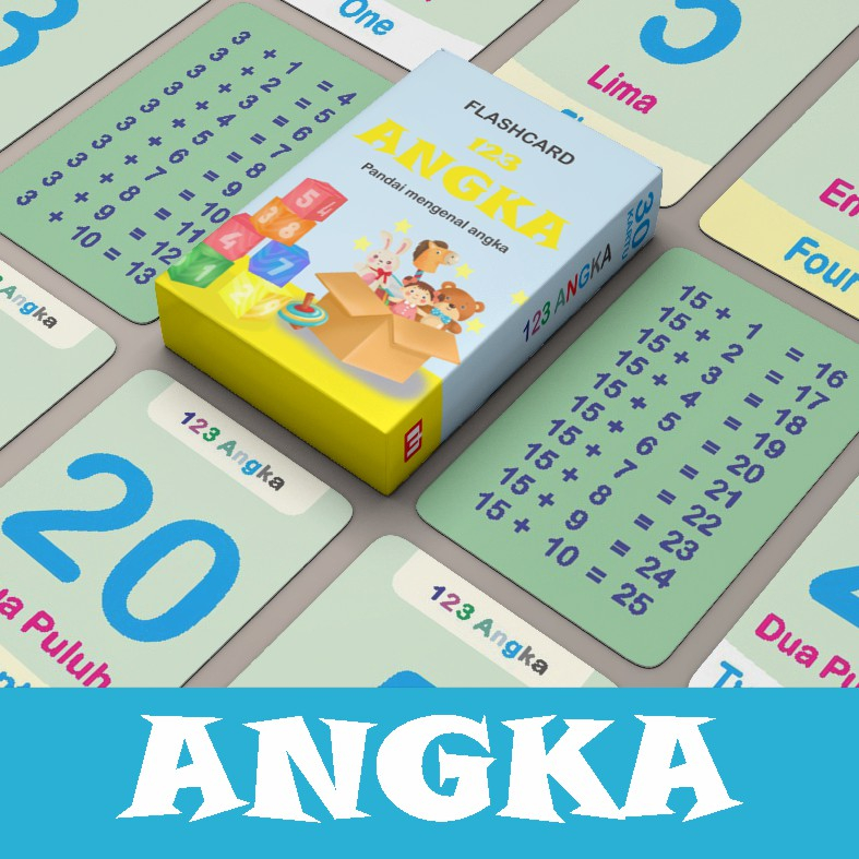 Flash card Mainan Edukasi Kartu Belajar Anak Pintar Isi 30Kartu Paket 4pcs Lebih Murah