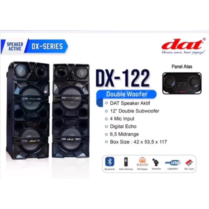 medan elektronik speaker aktiv subwoofer DAT dx122