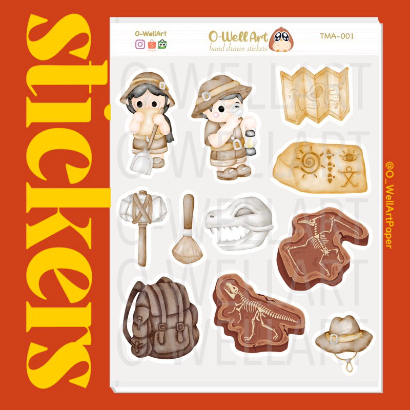 

Sticker Cute Chibi Archeolog - Stiker Profesi Arkeolog Vinyl Anti Air (TMA-001)