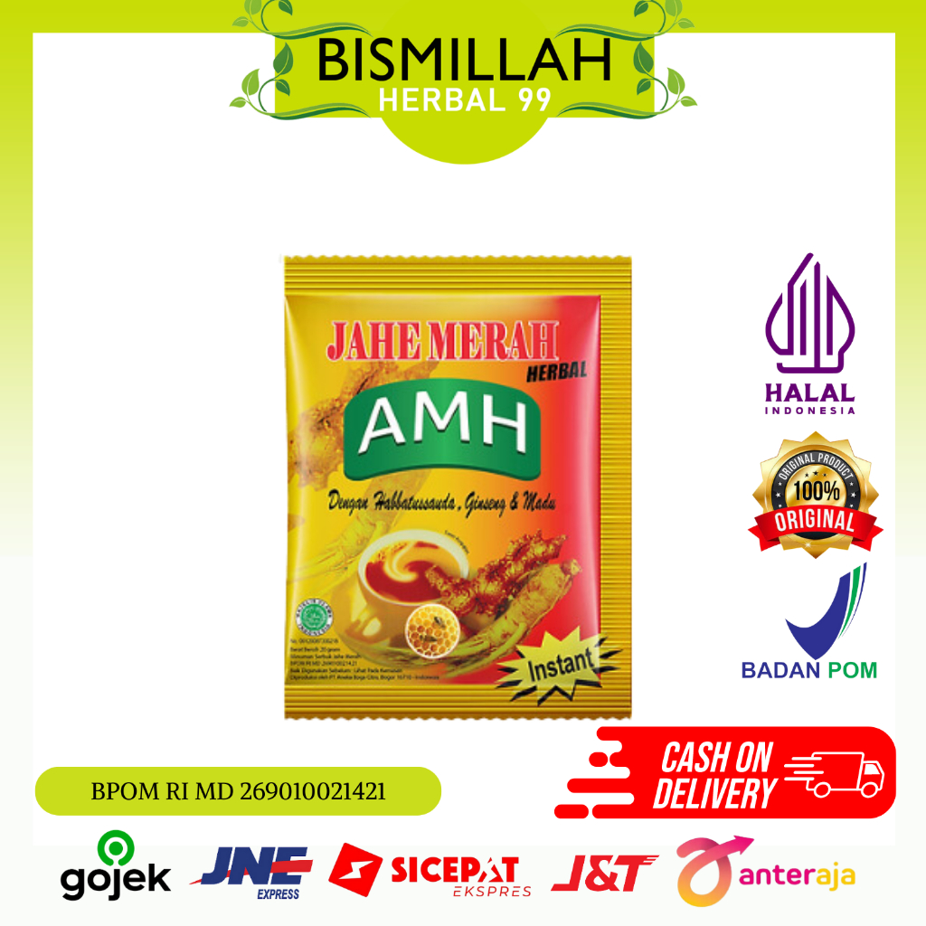 

JAHE MERAH AMH/JAHE MERAH AMANAH/JAHE AMH RENCENG 10 SACHET/AMH