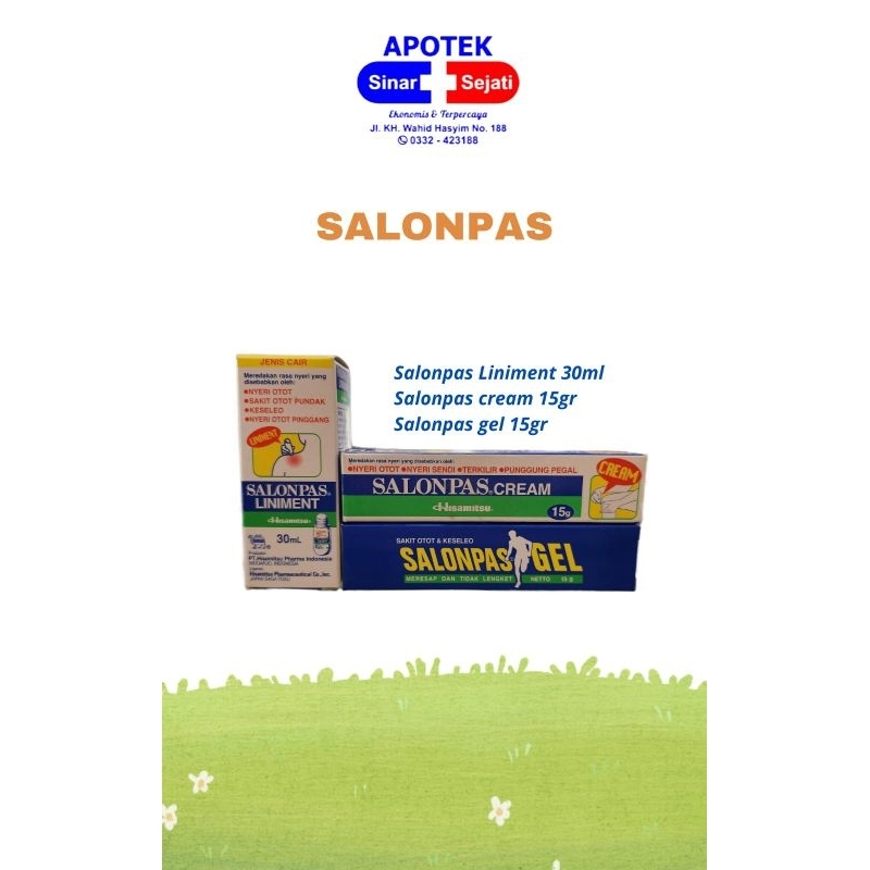 Salonpas cair 30ml / Salonpas Cream 15gr / Salonpas Gel 15gr, Ampuh untuk pereda nyeri