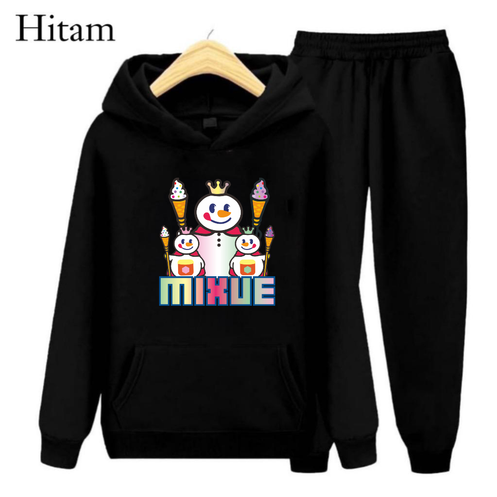 Setelan Sweater Hoodie Anak Mixue Team S,M,XL