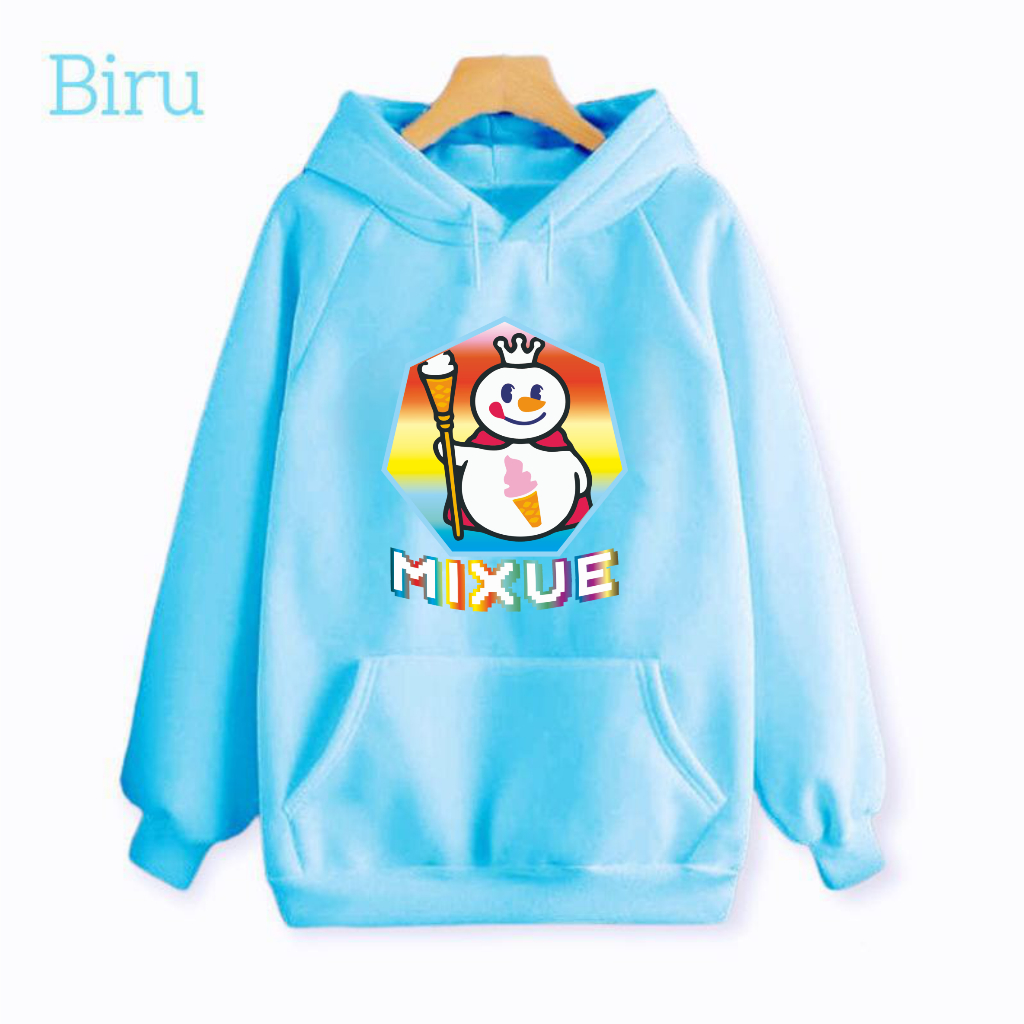 Sweater Hoodie Anak Cewek Cowok Mixue Pelangi