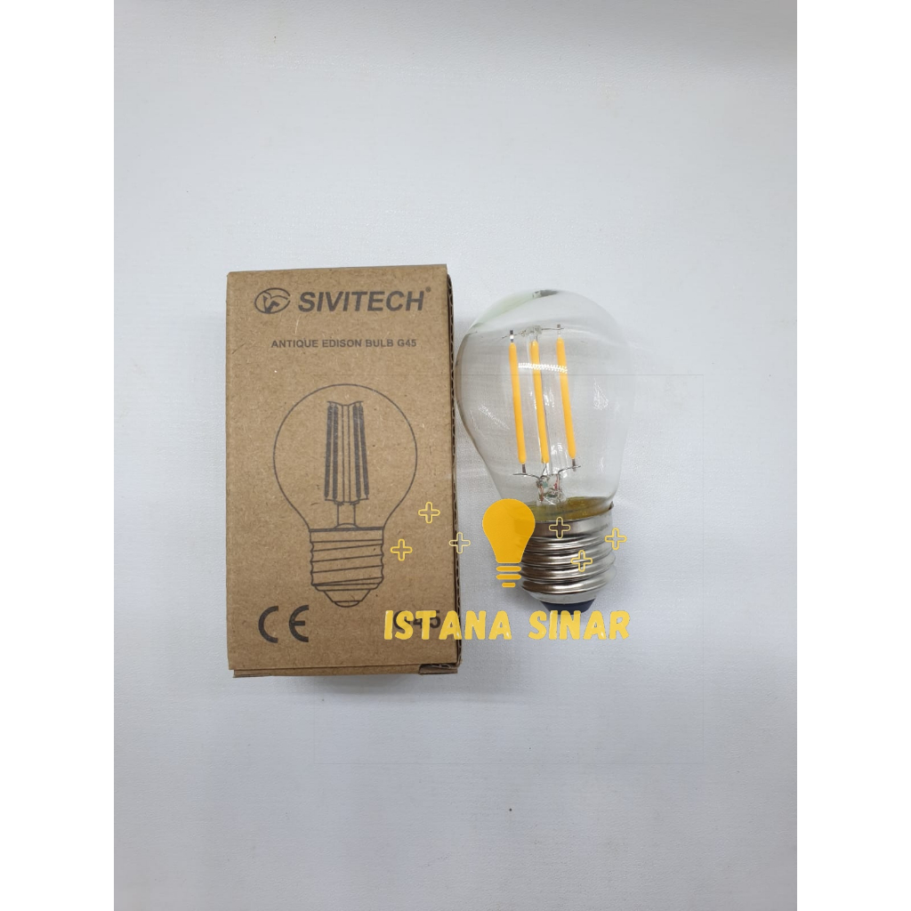 Lampu Filamen LED ST64 Bulb 4W bohlam 4 w watt pijar sivitech cafe OVAL