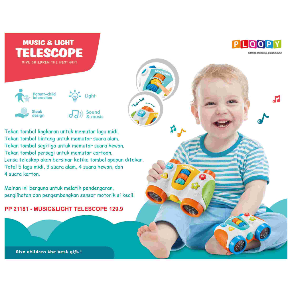 PLOOPY MUSIC &amp; LIGHT BABY TELESCOPE / PP21181