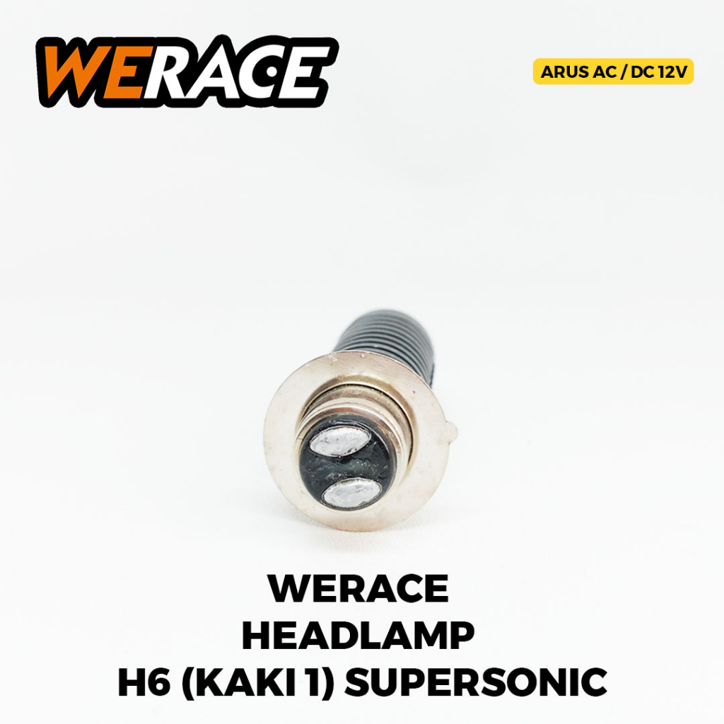 LED H6 SUPERSONIC LASER D2 2 WARNA WERACE MODEL BEBEK PNP PUTIH KUNING 12VOLT CAHAYA LEBAR TAHAN LAMA