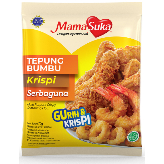 

Tepung Bumbu Krispi MamaSuka 70gr/ Tepung Serbaguna Mama Suka/ Tepung Krispi