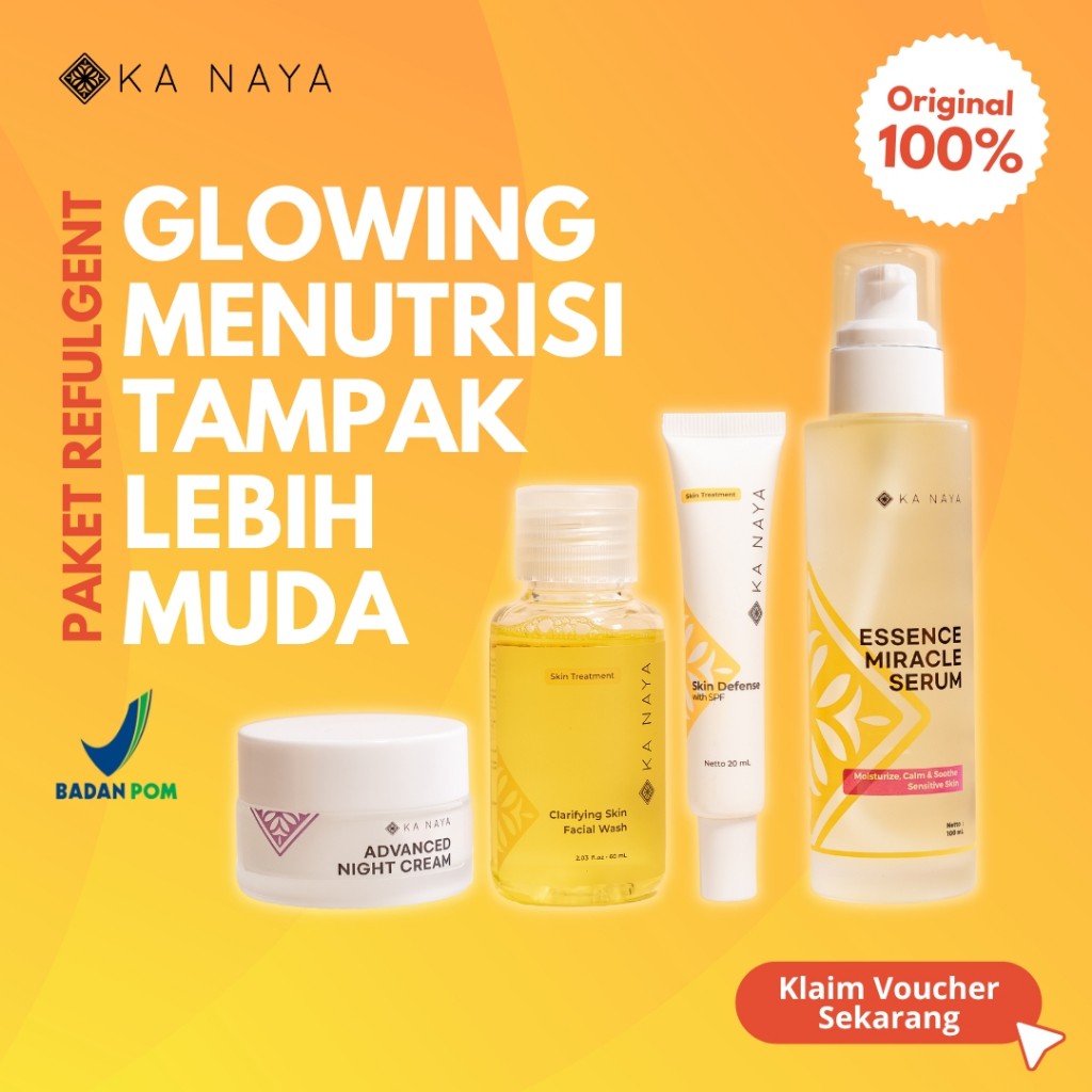 Ka Naya Paket Skincare Refulgent Serum Wajah Glowing - Serum Mencerahkan - Skincare Pemutih Wajah - 