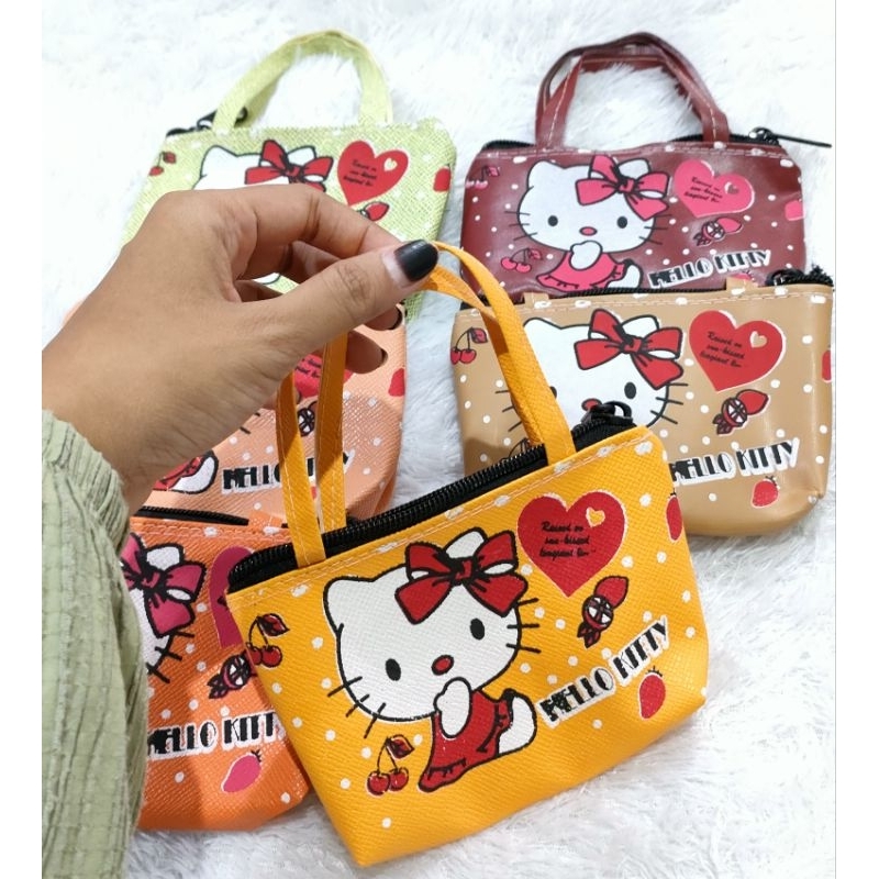 DOMPET KOIN MINI MURAH / POUCH KOIN TALI TENTENG / HELLO KITTY