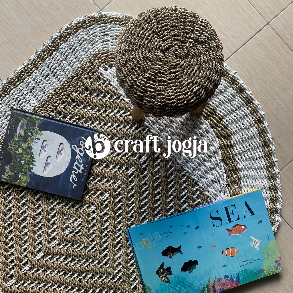 Karpet Lantai Anyaman Seagrass Motif Terbaru Kerajinan Anyaman B.CRAFT JOGJA