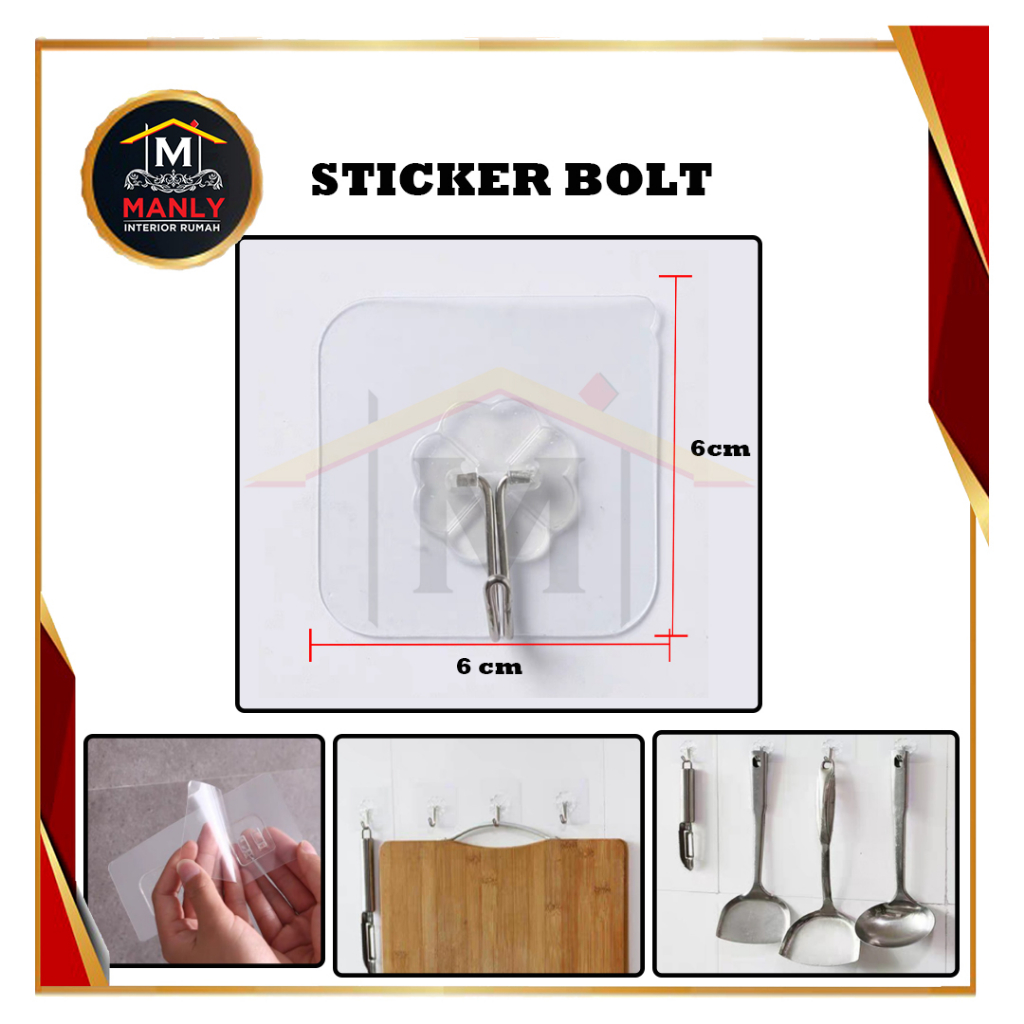 1 PCS POWERFUL HOOK SERBAGUNA/ MAGIC HOOK / STICKER BOLT