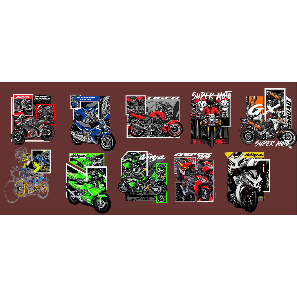 

Sablon DTF Siap Press / Sablon DTF Motor / Stiker Sablon / Uk a4, a3