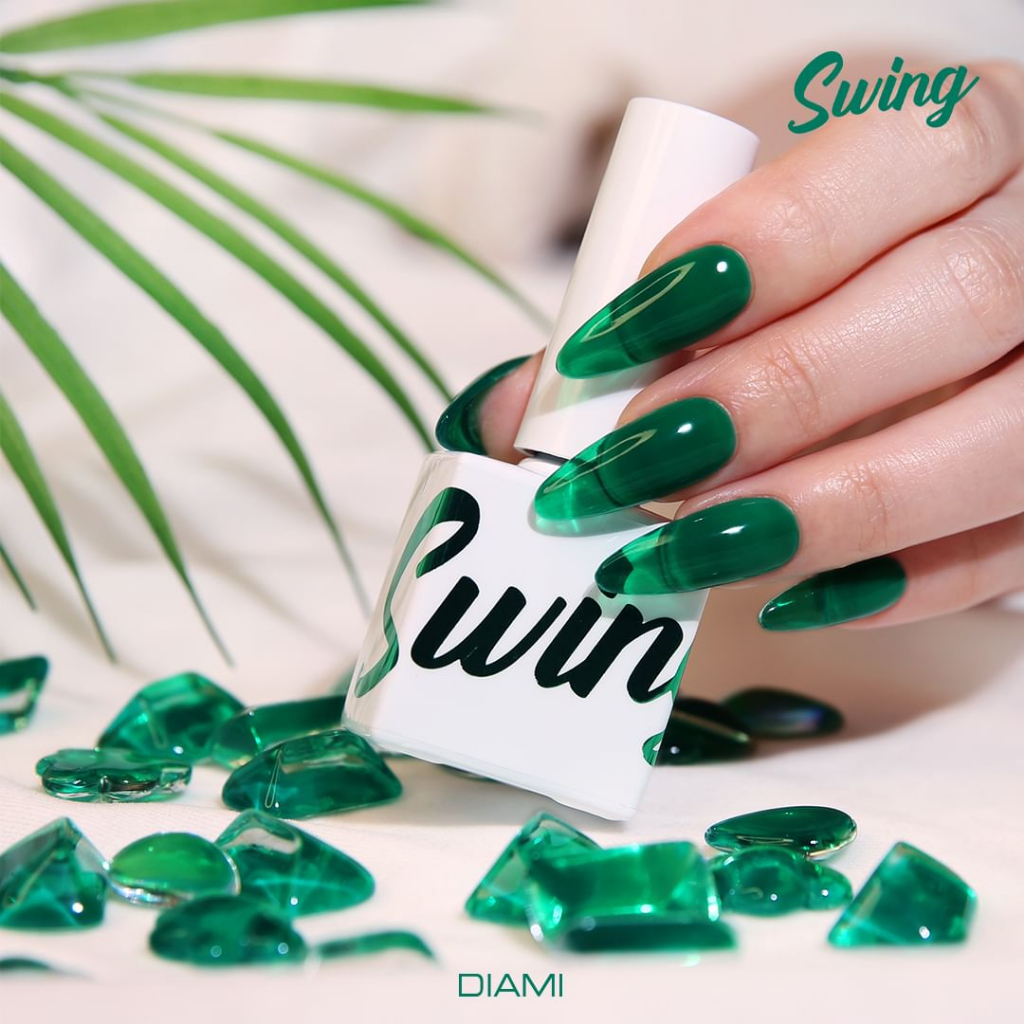 DIAMI BBPOP SWING/GEL GREEN TINT TRANSPARAN /GEL NAIL POLISH/NAILART