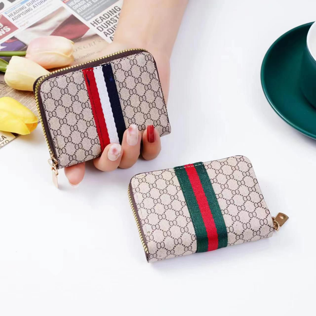 ( GS ) DOMPET KARTU KULIT MINI  MOTIF RESLETING KARTU KOIN