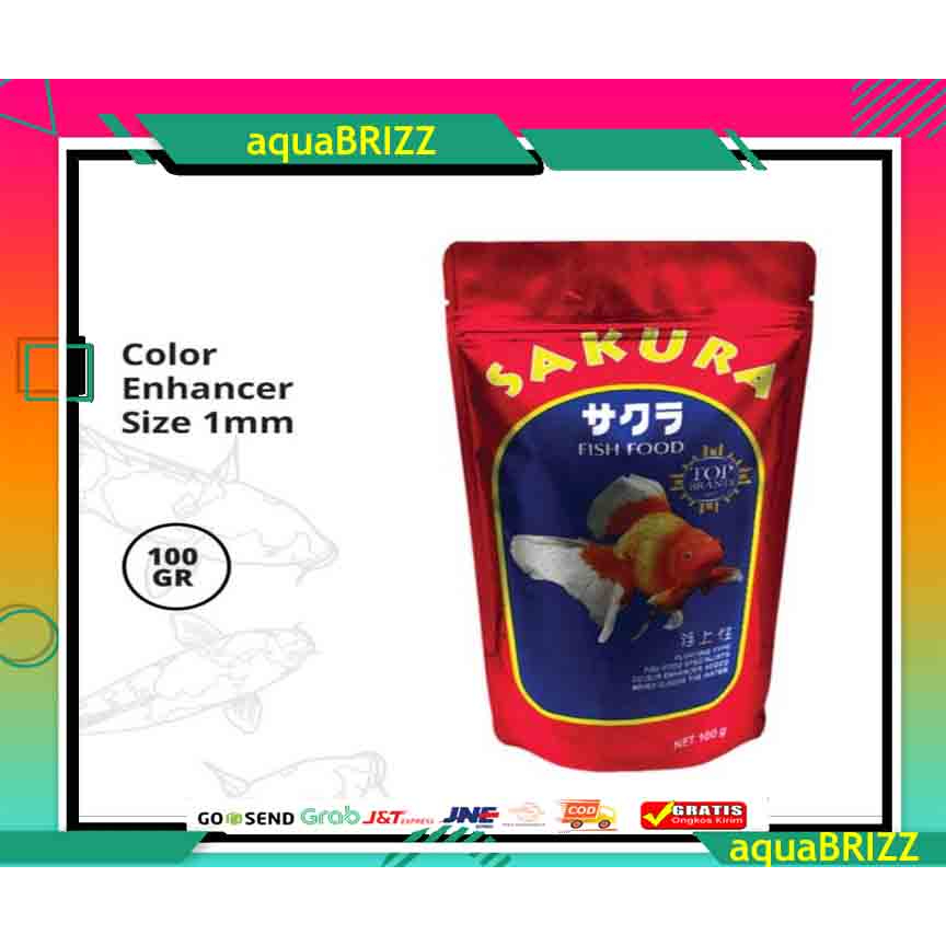 Pelet pakan makanan ikan sakura isi 100 gram