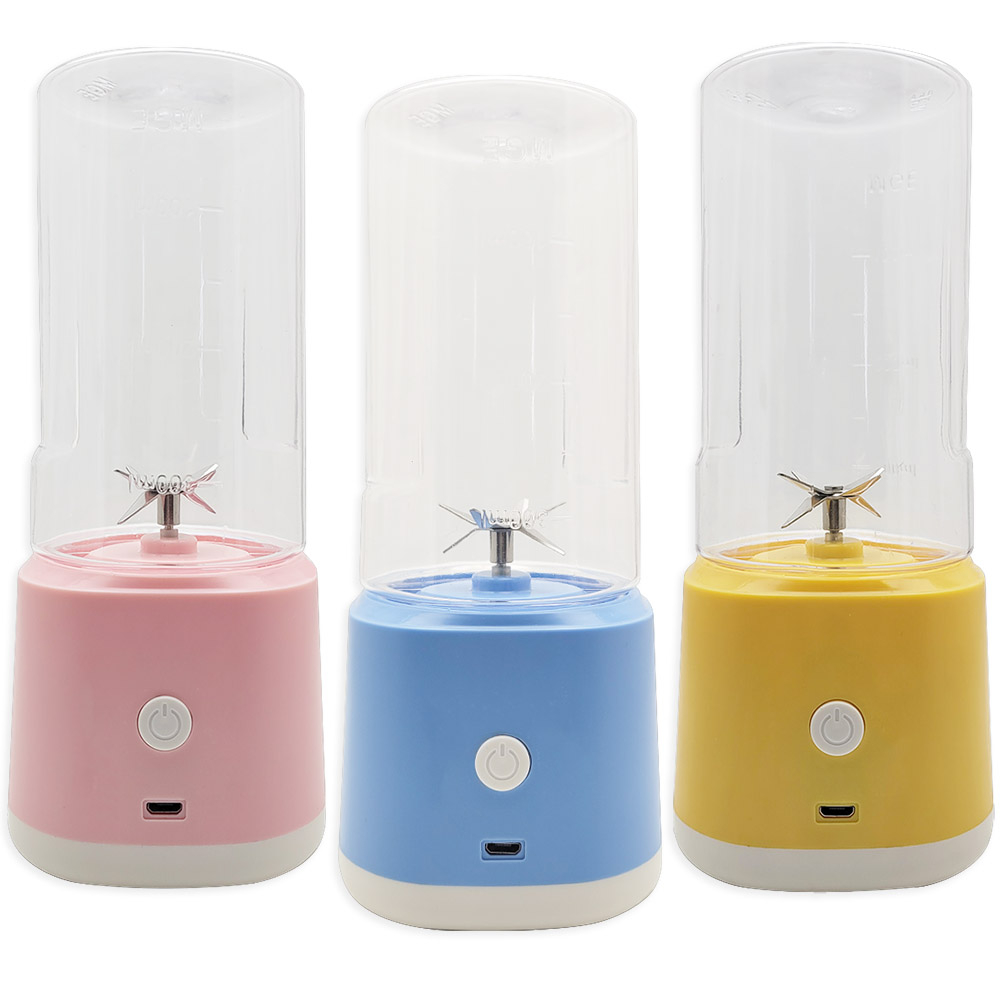 Mesin Juice Blender 6 Pisau Juicer Portable Usb Pembuat Jus Elektrik Rechargeable Mini Mixer - Alat Jus Portable 300ml MGE002 RANDOM