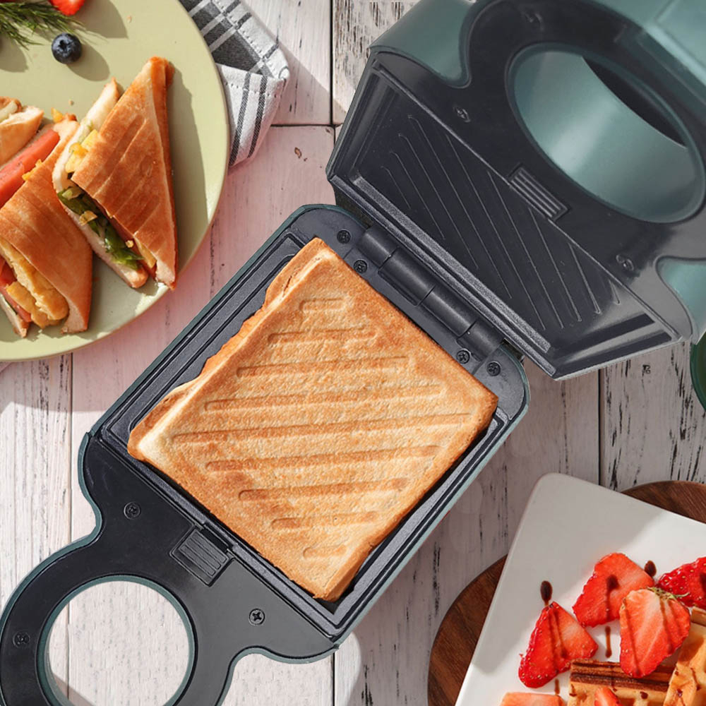 3 In 1 Pemanggang Roti Toaster, Pembuat Donat Dan Waffle S631- Dengan 6 Pasang Aksesoris Breakfast Machine Multifungsi Lengkap [KF]