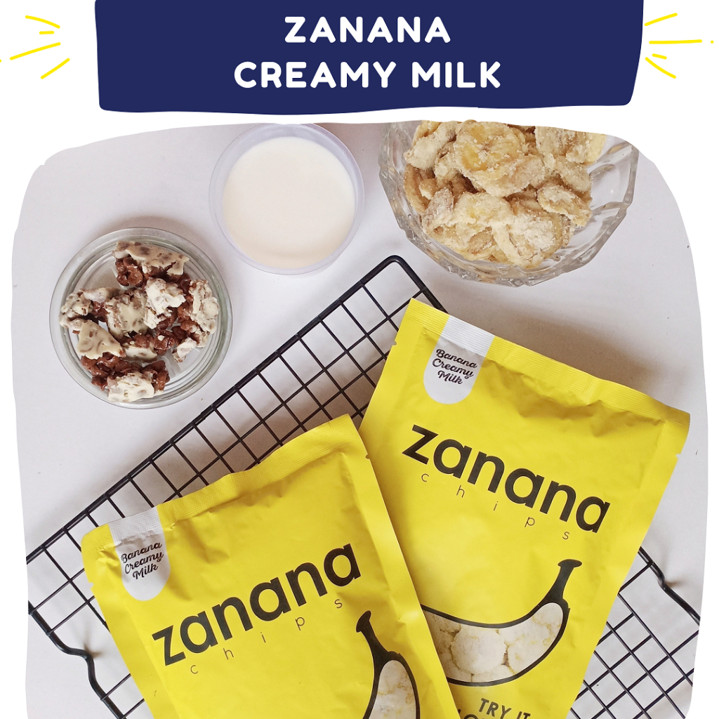 

(BUY 2 GET 1) Zanana Chips Creamy Milk - Keripik Pisang Bumbu Tebal dan Renyah.