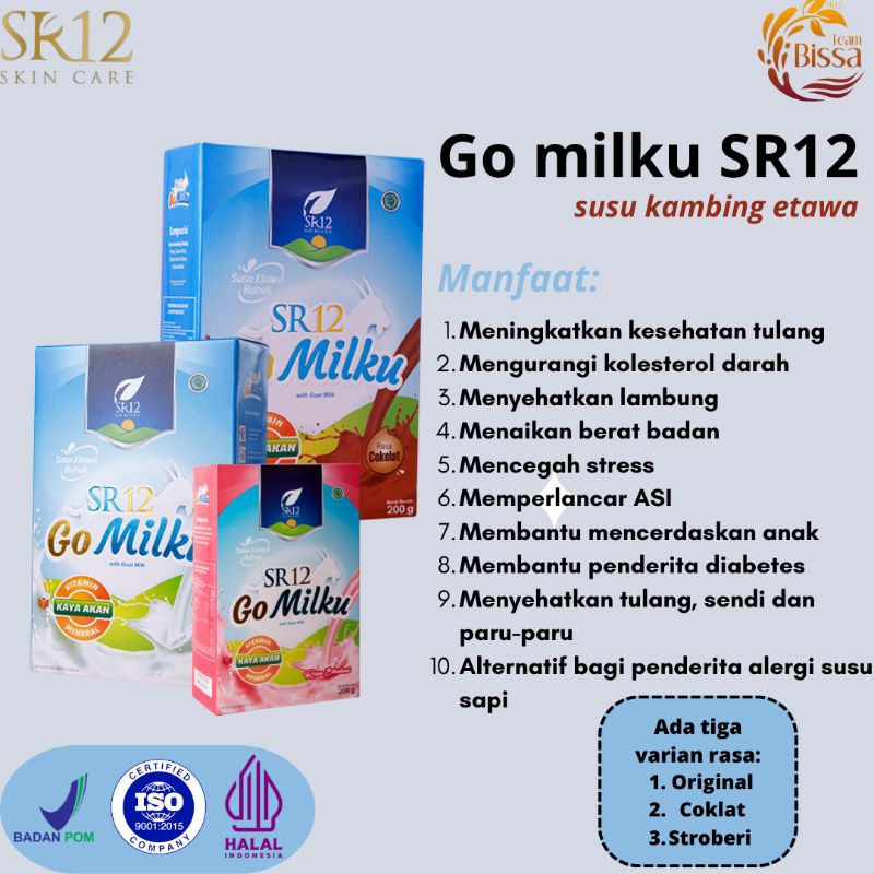 

SUSU KAMBING GOMILKU SR12 / SUSU ETAWA KUALITAS PREMIUM / GOAT MILK SUSU BUBUK TANPA GULA BPOM