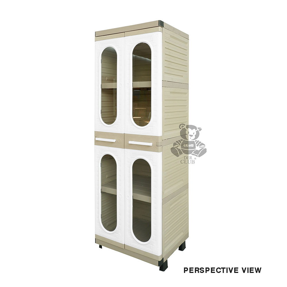 Dish Rack Ultra Grand Mini - Lemari Piring Rak Dapur Plastik Kaca Motif Dengan Rak Piring - Lemari