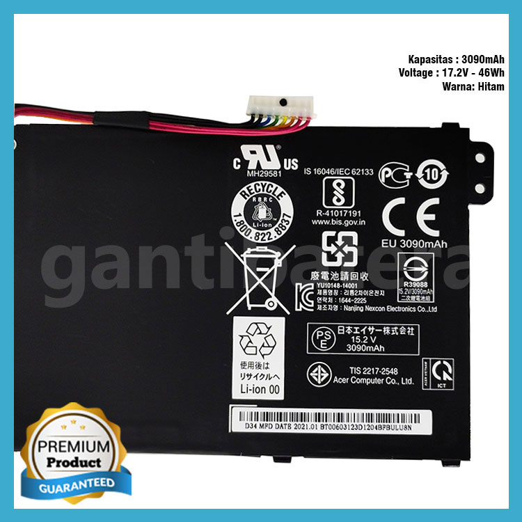 ORI Baterai Acer Swift SF314-52 SF314-54-54VT SF314-56 Swift 3 SF313-51