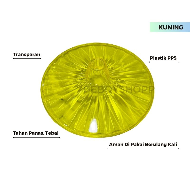 Tutup Gelas / Tutup Cangkir / Tutup Mug Plastik Transparan Premier Foodgrade PP5