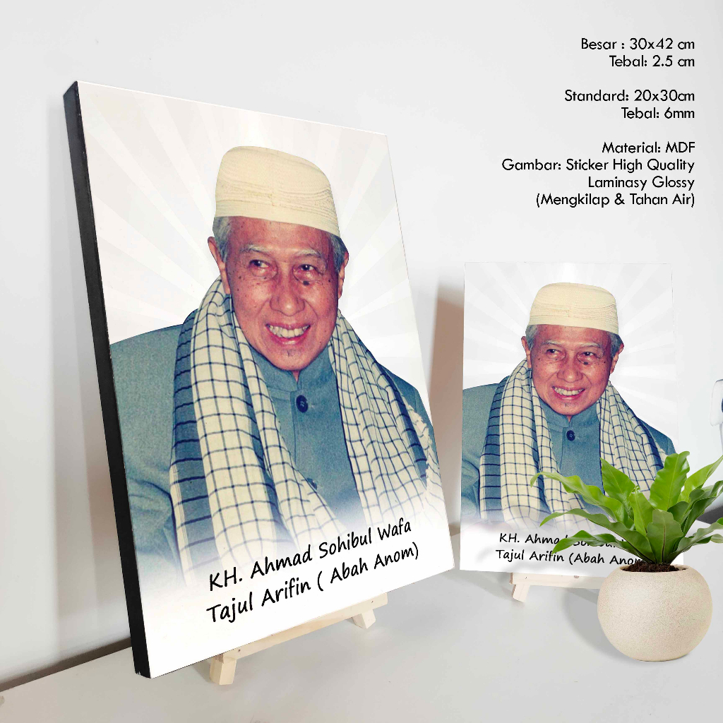 Poster Abah Anom Hiasan Dinding Foto Ulama Habib