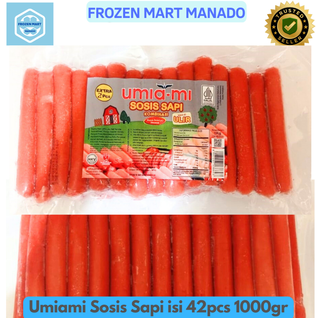 

Umiami Sosis Sapi isi 42pcs 1000gr - Frozen Mart Manado (Frozen Food Manado)