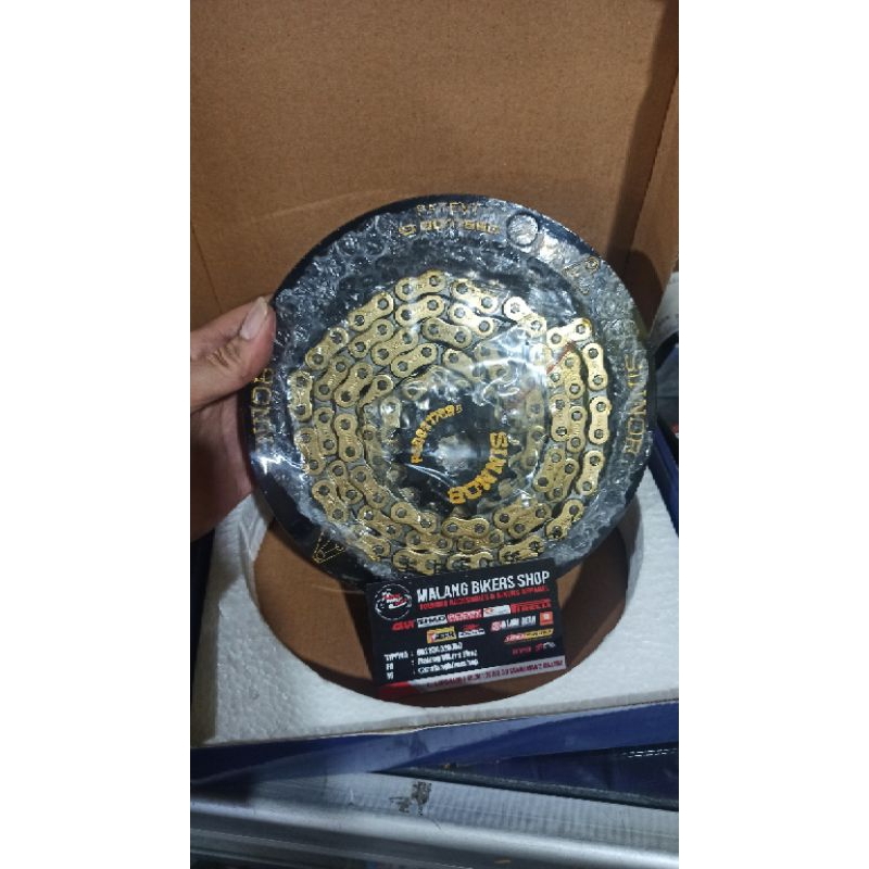 Gir Set Sinnob Premium Rantai Gold  Honda Verza New Megapro 428
