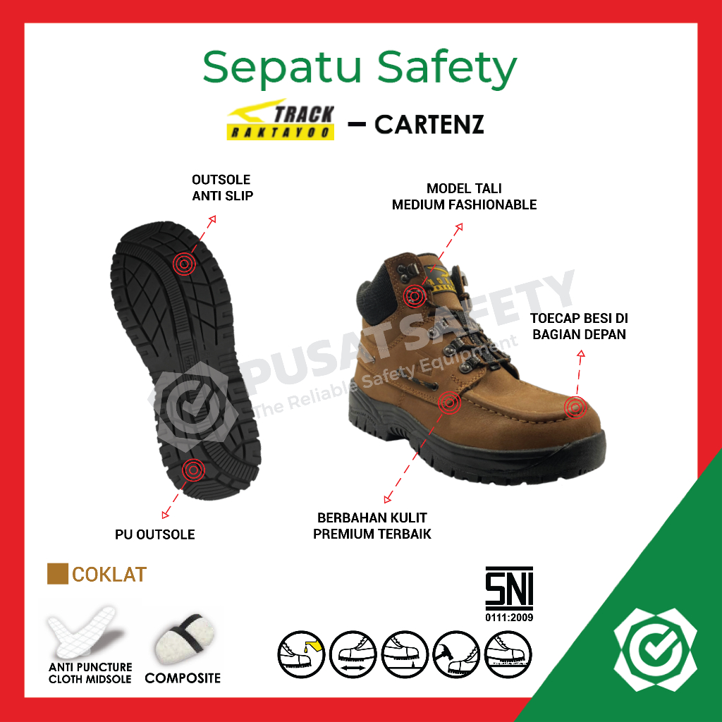 Sepatu Safety Kerja Track Raktayoo Cartenz