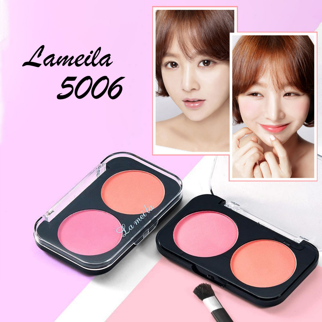 LAMEILA Blusher Powder Palet Blush On 6 Warna Mineral Pigment 5006