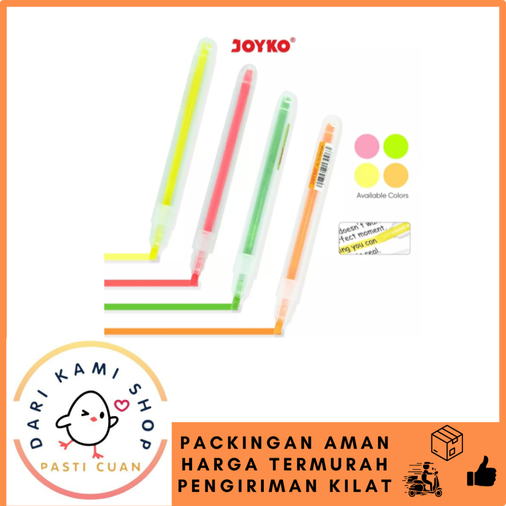 

JOYKO HIGHLIGHTER / STABILO / TEXTLINER / PENANDA BERWARNA HL-73 HL-74 HL-75 HL-76