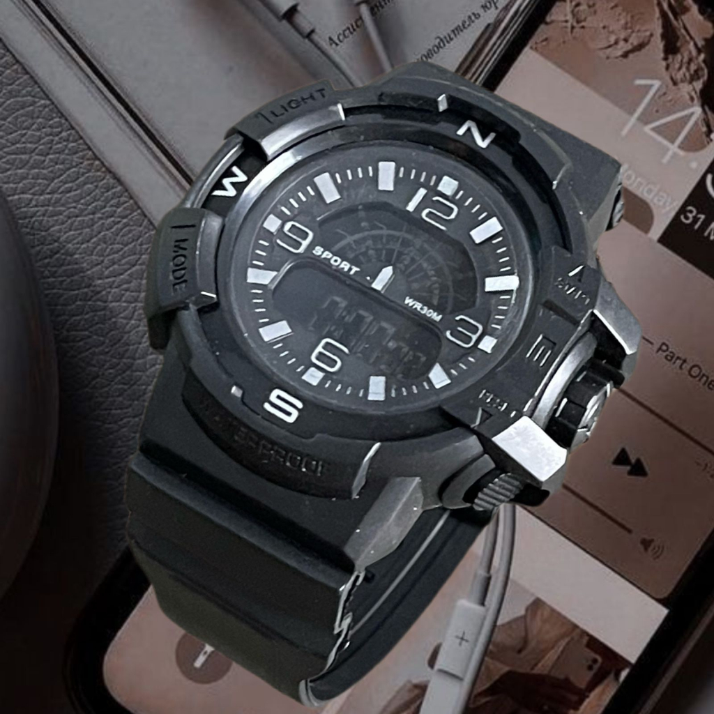 (BW) BISA COD JAM TANGAN PRIA DIGITAL SPORTY STRAP RUBBER ST-14