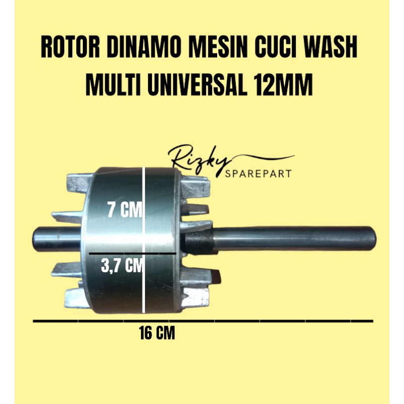 Rotor dinamo mesin cuci  wash/ pencuci multi universal AS 12mm