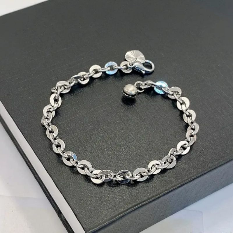 Gelang wanita berlapis emas putih kadar 925 asli anti luntur anti karat rantai ORI set perhiasan tit