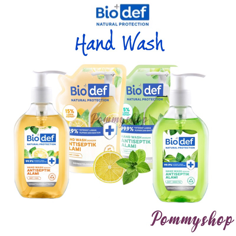 Biodef Natural Protection Hand Wash 200ml &amp; 250ml | Sabun Cuci Tangan