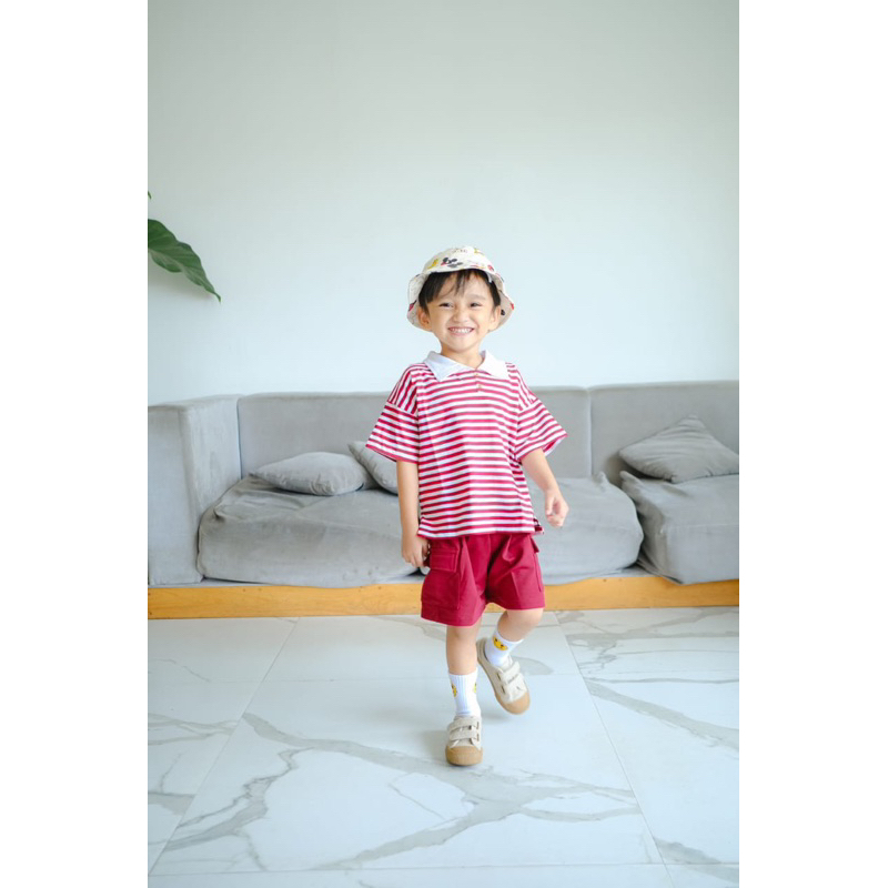 LINSKY BABY - Zed &amp; Zoe Set Setelan Anak Couple Stripe Little Carra