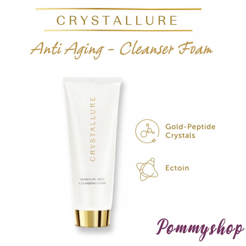 Wardah Crystallure Moisture Rich Cleansing Foam 100ml | Pembersih Wajah