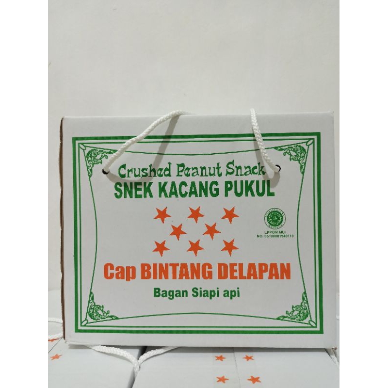 

Snek Kacang Pukul Kotak Isi 15bks/Kacang Pukul BINTANG DELAPAN Makanan Ringan Oleh-Oleh Khas Bagansiapiapi Rokan Hilir Enak dan Gurih Halal BPOM